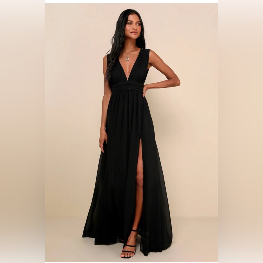 Heavenly Hues Black Maxi Dress